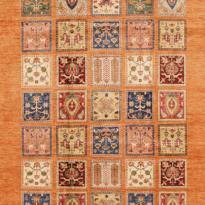 Machine Washable Abstract Orange Rug, wshabs3719