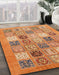 Abstract Orange Modern Rug in Family Room, abs3719