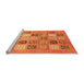 Sideview of Machine Washable Abstract Orange Modern Area Rugs, wshabs3719org