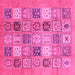 Square Abstract Pink Modern Rug, abs3719pnk