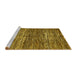 Sideview of Machine Washable Abstract Yellow Modern Rug, wshabs371yw