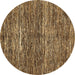 Round Machine Washable Abstract Brown Modern Rug, wshabs371brn