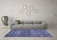 Machine Washable Abstract Blue Modern Rug, wshabs371blu