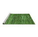 Sideview of Machine Washable Abstract Green Modern Area Rugs, wshabs371grn