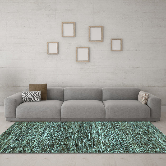 Machine Washable Abstract Light Blue Modern Rug in a Living Room, wshabs371lblu