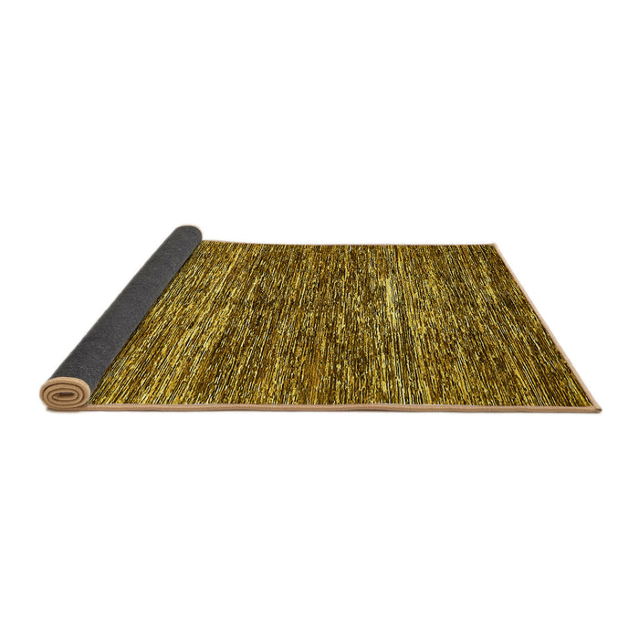 Sideview of Abstract Yellow Modern Rug, abs371yw