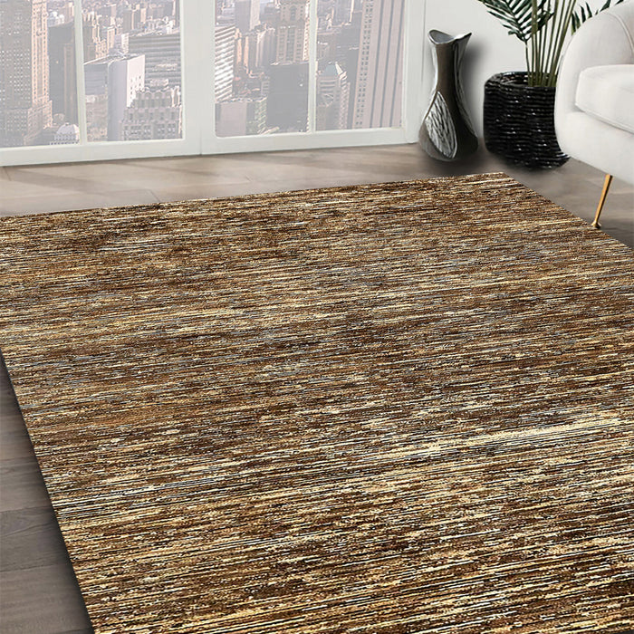 Abstract Red Modern Rug in Family Room, abs371