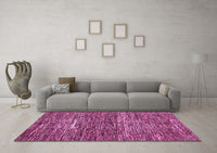 Machine Washable Abstract Pink Modern Rug, wshabs371pnk