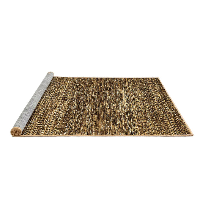 Sideview of Machine Washable Abstract Brown Modern Rug, wshabs371brn