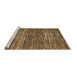 Sideview of Machine Washable Abstract Brown Modern Rug, wshabs371brn