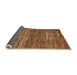 Sideview of Abstract Orange Modern Rug, abs371org