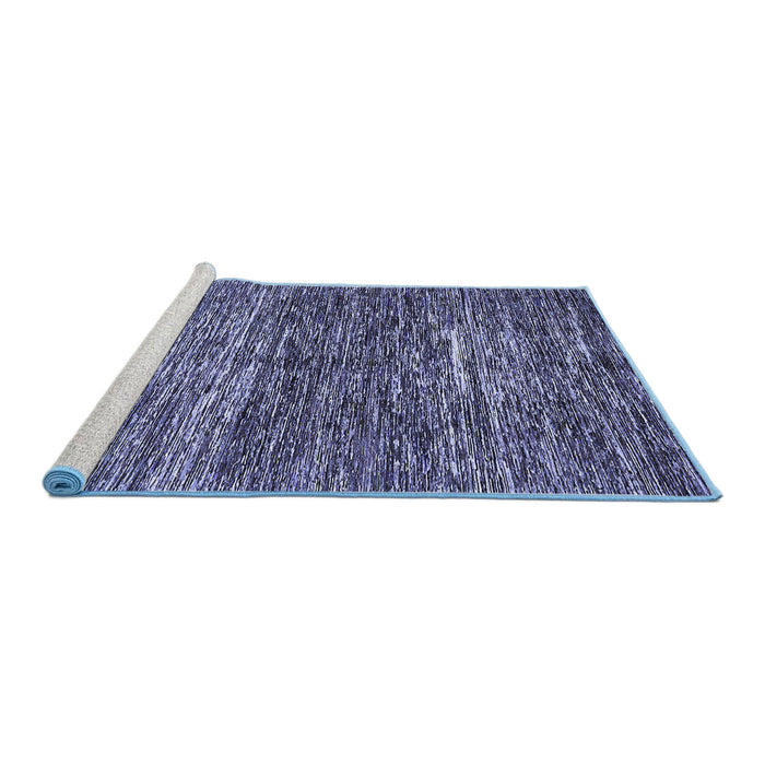 Sideview of Machine Washable Abstract Blue Modern Rug, wshabs371blu