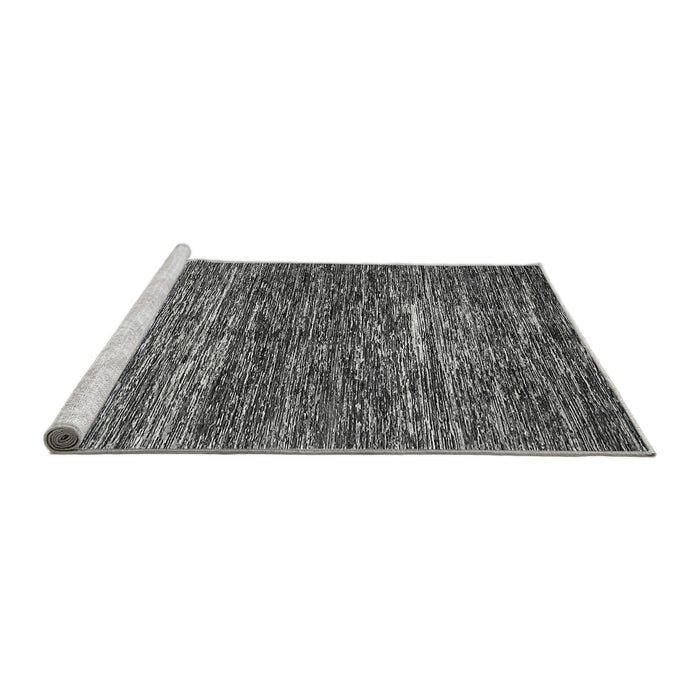 Sideview of Machine Washable Abstract Gray Modern Rug, wshabs371gry