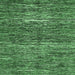 Square Machine Washable Abstract Emerald Green Modern Area Rugs, wshabs371emgrn