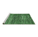 Sideview of Machine Washable Abstract Emerald Green Modern Area Rugs, wshabs371emgrn