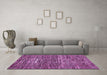 Machine Washable Abstract Purple Modern Area Rugs in a Living Room, wshabs371pur