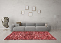 Machine Washable Abstract Red Modern Rug, wshabs371red