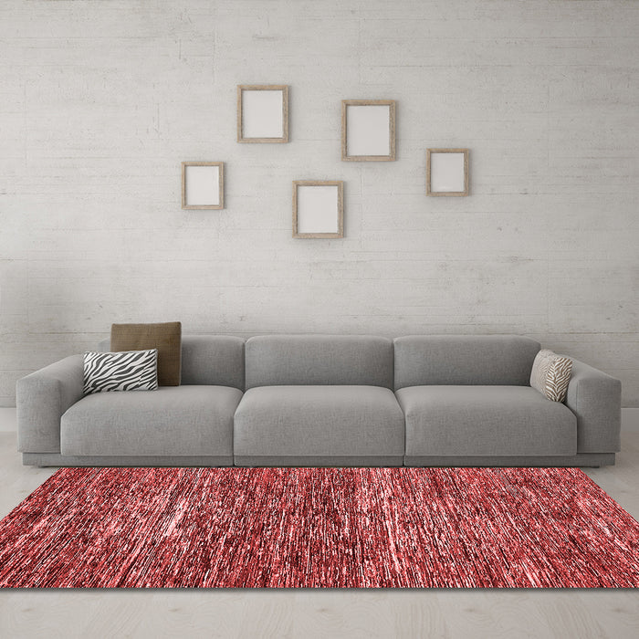 Modern Red Washable Rugs