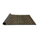 Sideview of Abstract Copper Green Modern Rug, abs372