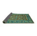 Sideview of Oriental Turquoise Traditional Rug, abs3720turq