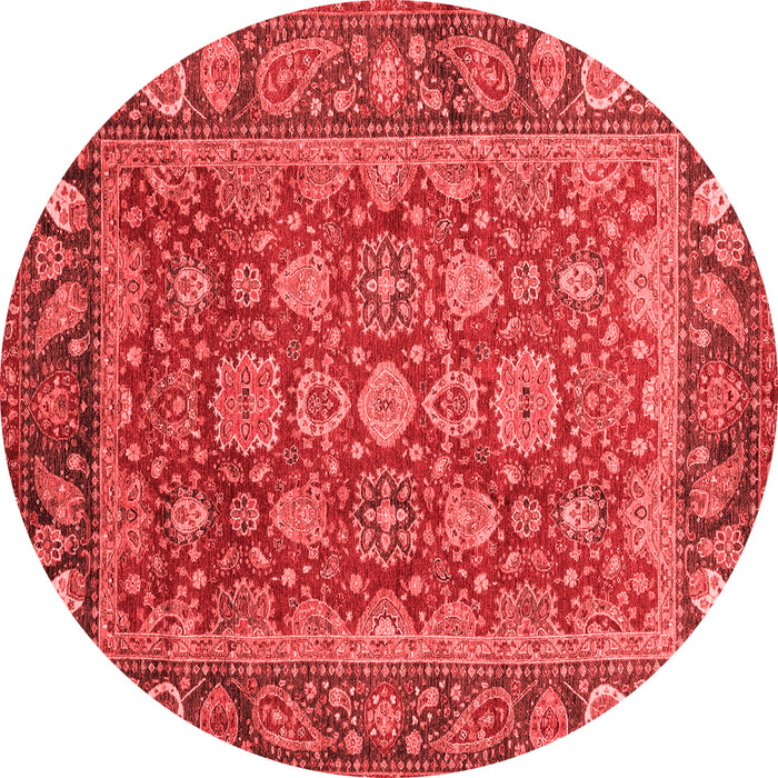 Machine Washable Oriental Red Traditional Rug, wshabs3720red