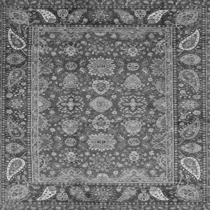 Square Oriental Gray Traditional Rug, abs3720gry