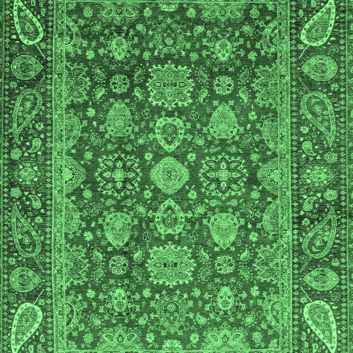 Oriental Emerald Green Traditional Rug, abs3720emgrn