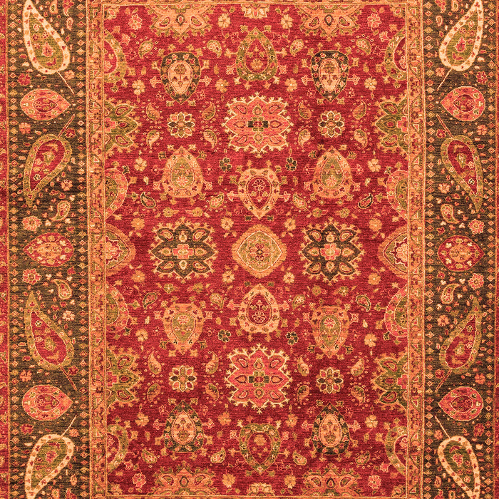 Oriental Orange Traditional Rug, abs3720org