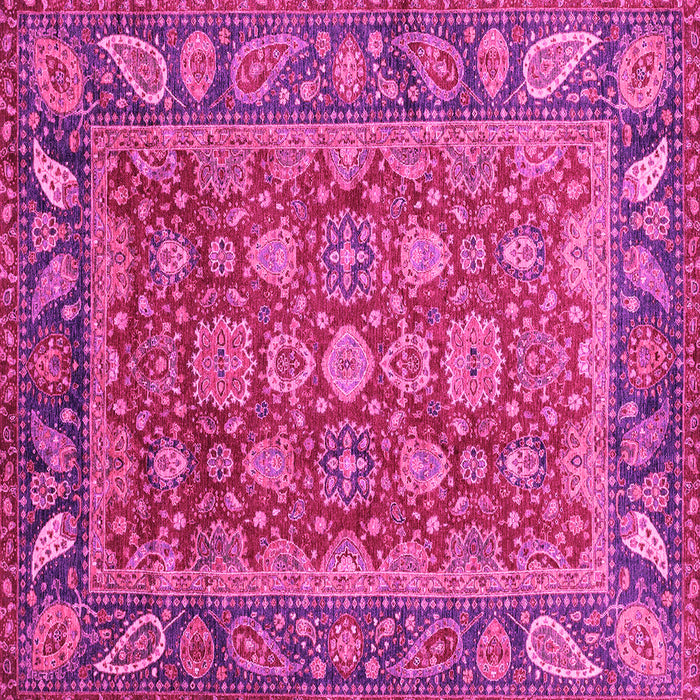 Square Oriental Pink Traditional Rug, abs3720pnk