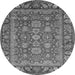 Round Oriental Gray Traditional Rug, abs3720gry