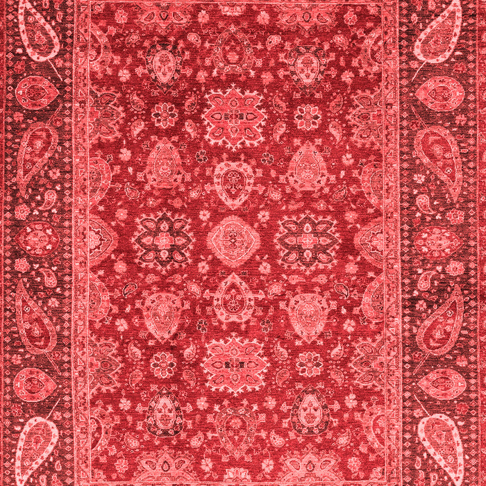 Machine Washable Oriental Red Traditional Rug, wshabs3720red