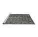 Sideview of Machine Washable Oriental Gray Traditional Rug, wshabs3720gry