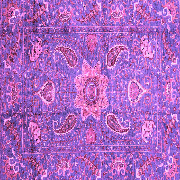 Square Oriental Purple Traditional Rug, abs3721pur
