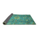 Sideview of Oriental Turquoise Traditional Rug, abs3721turq