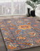 Machine Washable Abstract Rosy-Finch Purple Rug in a Family Room, wshabs3721