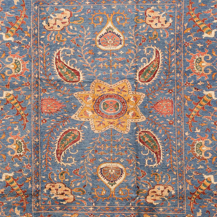 Machine Washable Abstract Rosy-Finch Purple Rug, wshabs3721