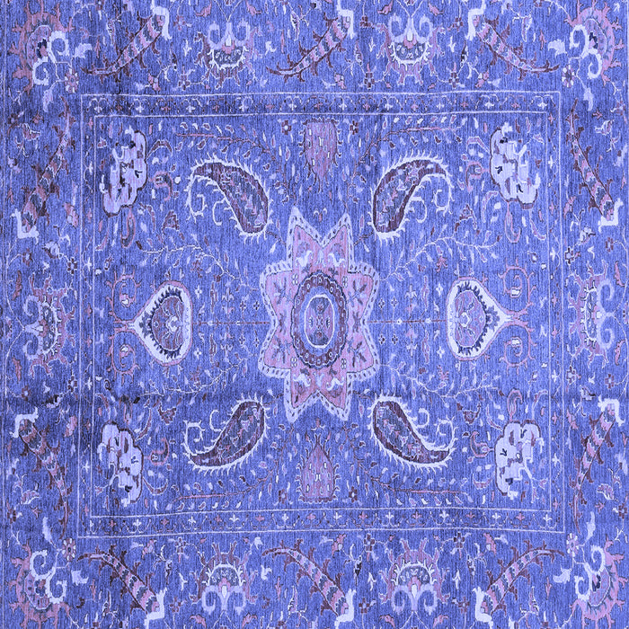 Square Oriental Blue Traditional Rug, abs3721blu