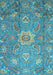 Oriental Light Blue Traditional Rug, abs3721lblu