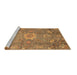 Sideview of Machine Washable Oriental Brown Traditional Rug, wshabs3721brn