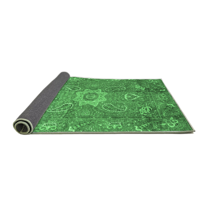 Sideview of Oriental Emerald Green Traditional Rug, abs3721emgrn