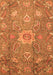 Machine Washable Oriental Orange Traditional Area Rugs, wshabs3721org