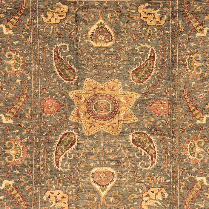 Machine Washable Oriental Brown Traditional Rug, wshabs3721brn