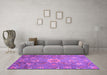 Machine Washable Oriental Purple Traditional Area Rugs in a Living Room, wshabs3721pur