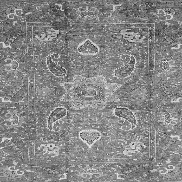 Square Oriental Gray Traditional Rug, abs3721gry
