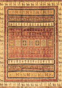 Abstract Brown Modern Rug, abs3722brn