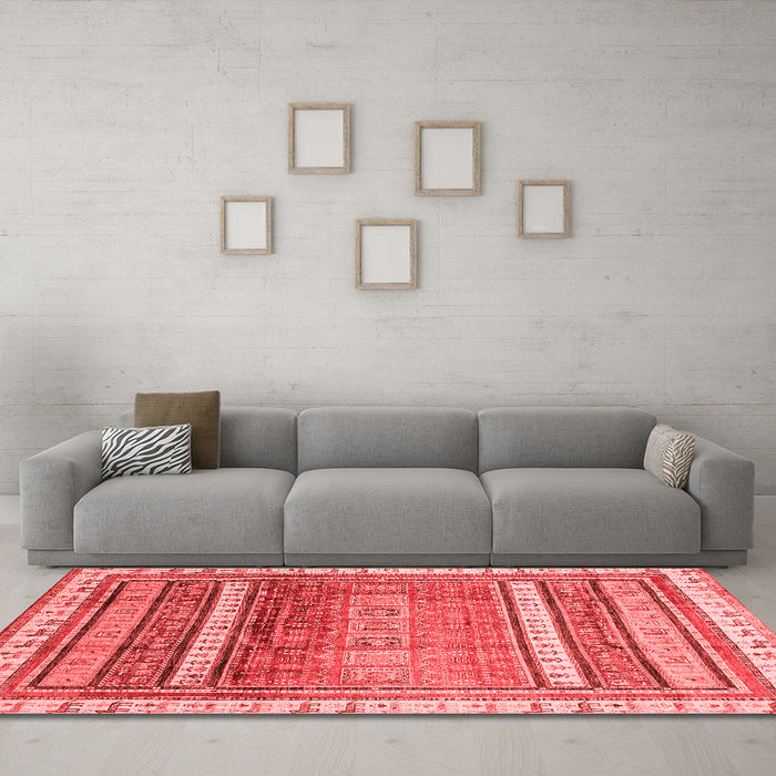 Modern Red Washable Rugs