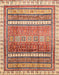 Machine Washable Abstract Red Rug, wshabs3722