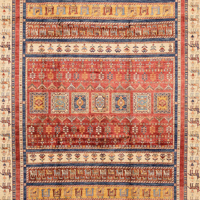 Machine Washable Abstract Red Rug, wshabs3722