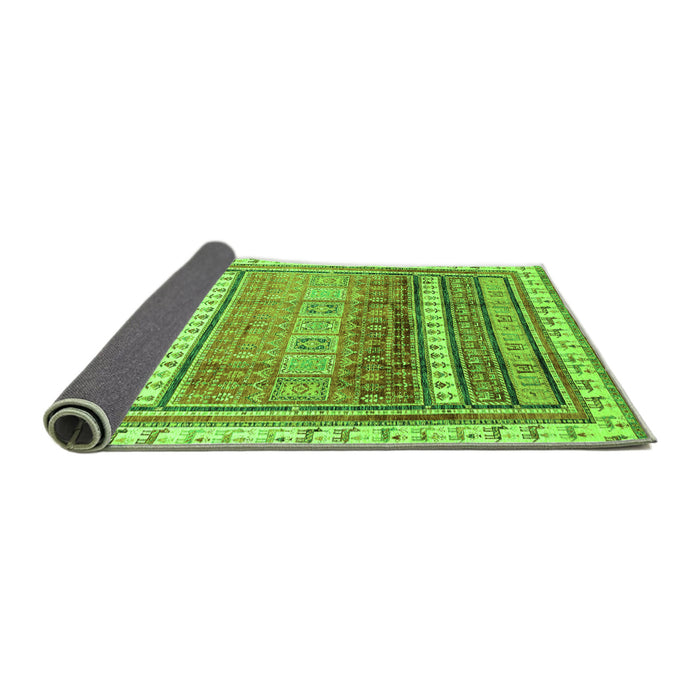 Sideview of Abstract Green Modern Rug, abs3722grn
