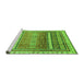 Sideview of Machine Washable Abstract Green Modern Area Rugs, wshabs3722grn